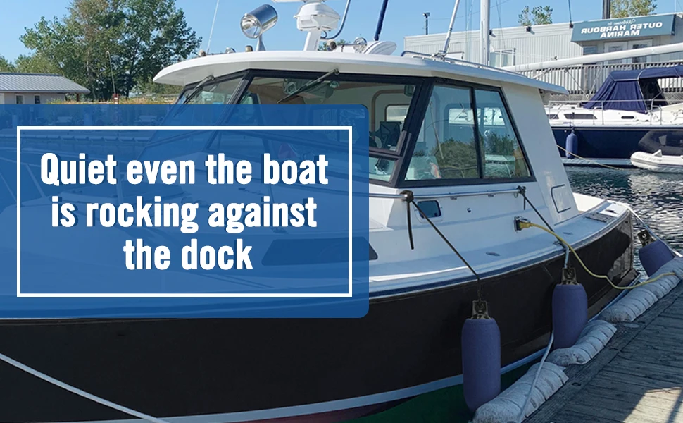 Customized Oem Neoprene Boat Fenders Cover Navy Blue Polyester Thicken