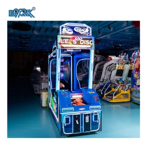 Coin Operated Video Game Machines Let's Disc Throwing Flying Saucer Lottery Ticket Redemption Game Machine on Sale