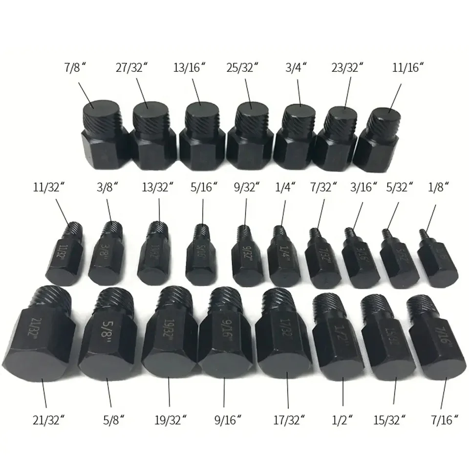 High Quality 25pcs Broken Bolt Extractor Set with Hex Shank for Resellers