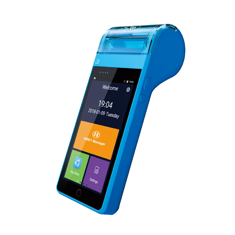 T2N Mobile Android POS Device Touch Screen Handheld Pos 58mm Thermal Printer 5 Inch 4G WIFI Barcode Point of Sale System