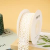 3cm Snowflake Ribbon 5 yards [Beige]