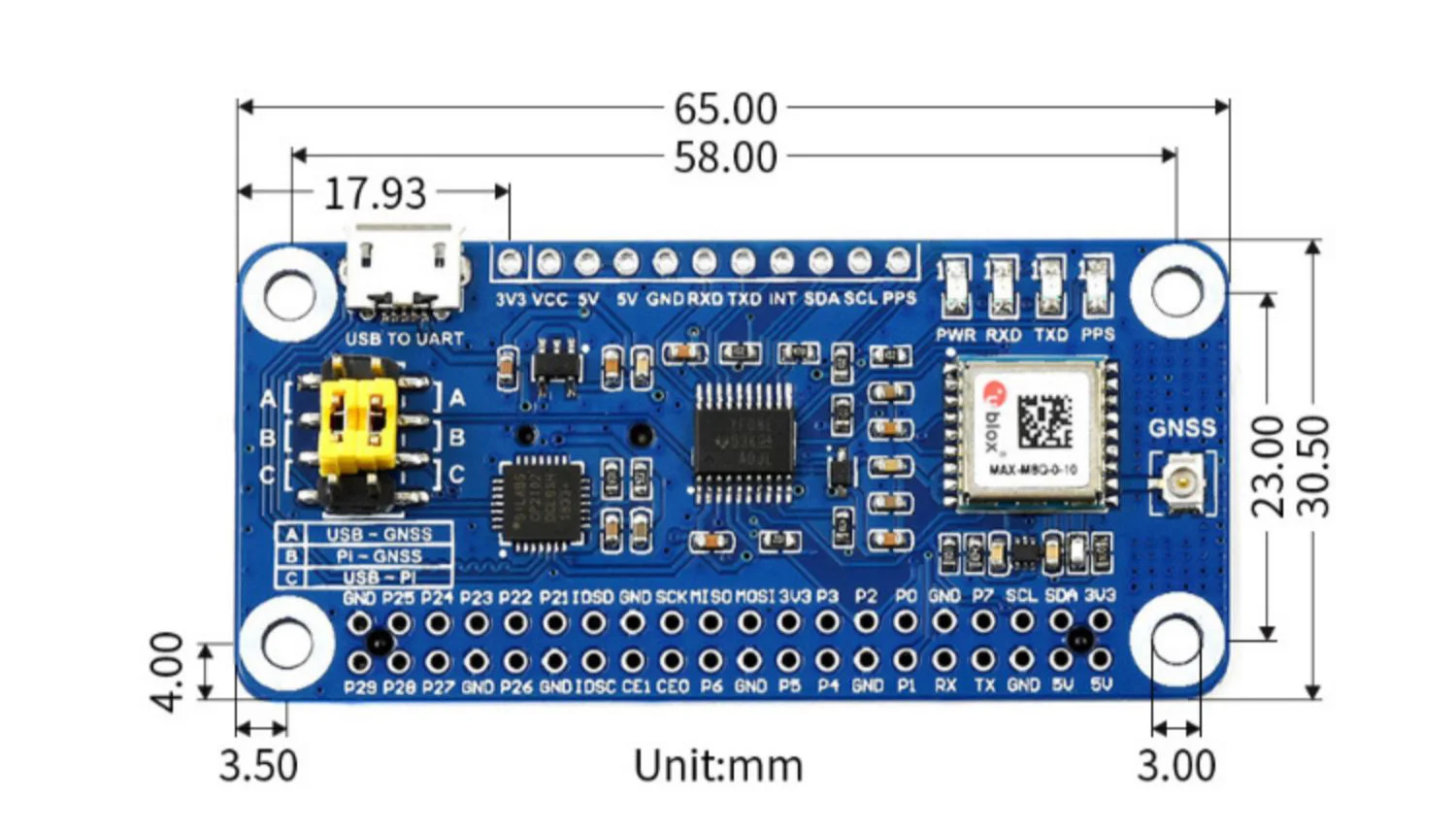 Gnss Module For Raspberry Pi Raspberry Pi Gnss Expansion Board Max-m8q Module Gps/beidou Low Power ...