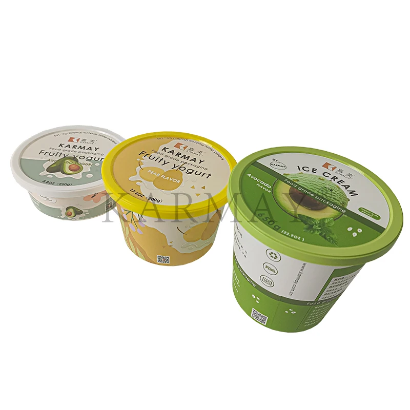 500g Yogurt Cup Swiss Flavour Sour Cream Cup Single Used Disposable Plastic Cup with Lid Sample Free Hot Sale Product