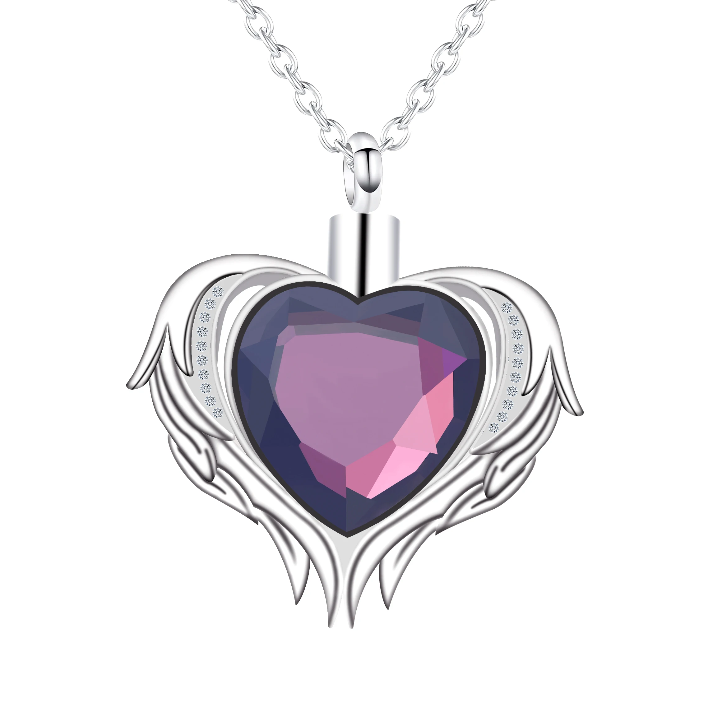Ashes necklace stainless steel cremation jewelry commemorative necklace cinerary box pet dog heart-shaped cinerary jewelry