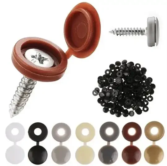 Tappo Plastica 60 Tappi Copriviti Per Mobili - Nero, Diametro 5mm, Con Cerniera, Facili Da Installare Tappi Coprivite Bianchi - Foto 4