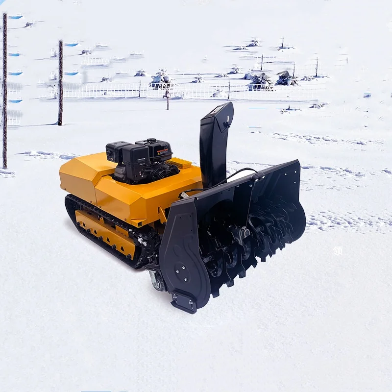 Remote-controlled Wheeled Electric Snow Sweeper and Tracked Snow Sweeping and Lawn Mowing All-in-one Machine for Sale
