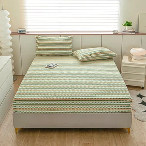 Super Soft Digital Printed 100% Cotton Fitted Sheet Disposable Deep Pocket Bottom Elastic Sheet for Adults Hotel Hospital Use