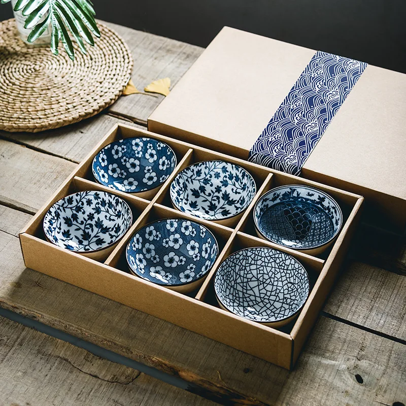 Japanese Style Dinnerware Set Handmade Gift Ceramic Rice Bowl Set