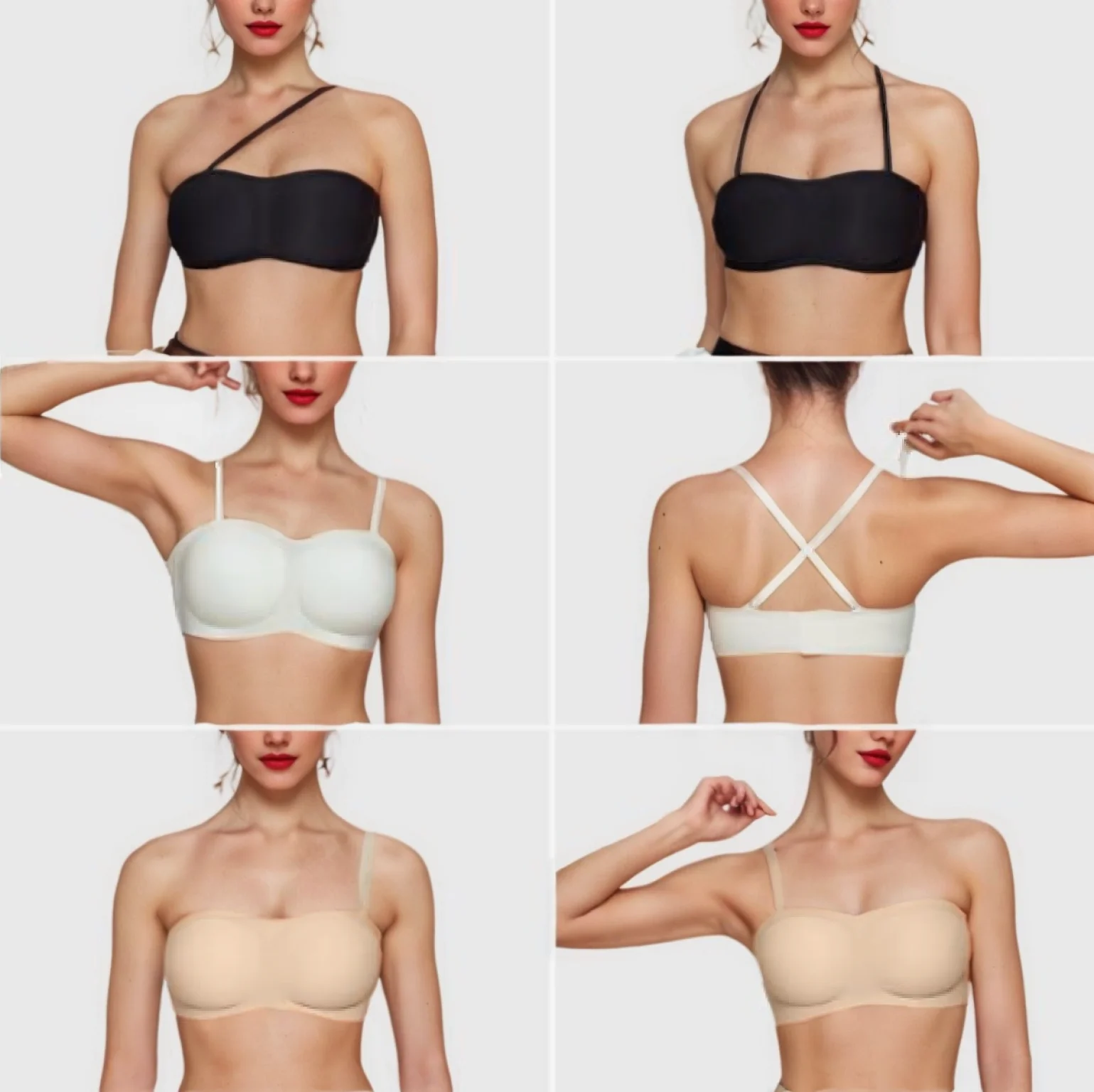 Seamless Comfortable Strapless Bras Push up Bandeau Bra Non Slip