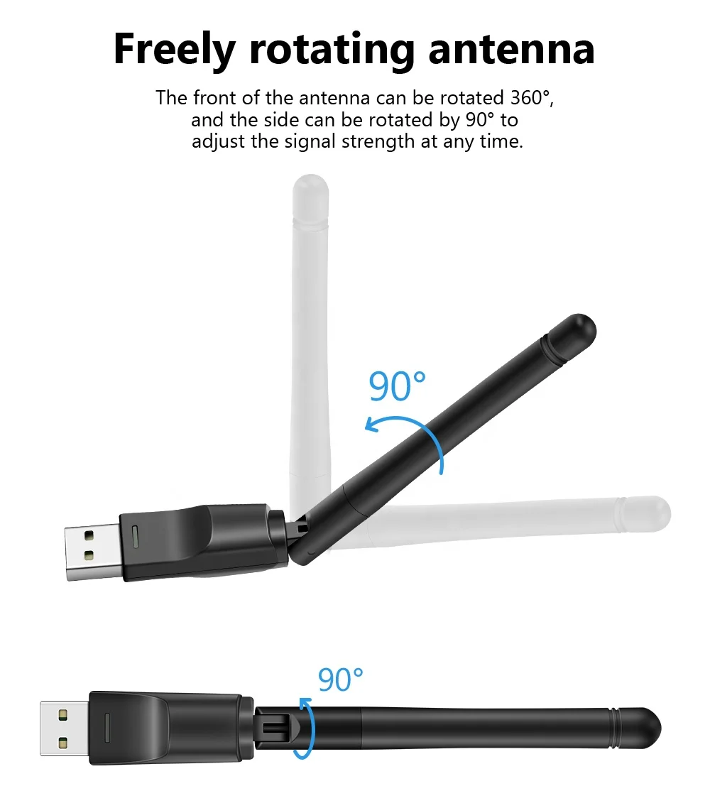 Adattatore WiFi USB 150Mbps 2.4Ghz Con Antenna - Chipset Mt7601 - Modello NP-22035 - Foto 5