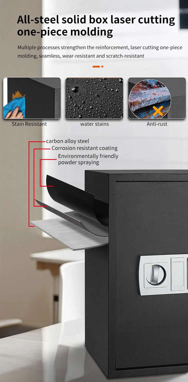 CEQSAFE Many Color Style Blue Fire Protection Secure Deposit Fingerprint Safe details