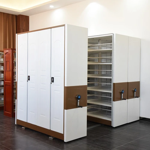 Compact Mobile Shelving Drawings Cabinet with Key Lock for Library Archive Room