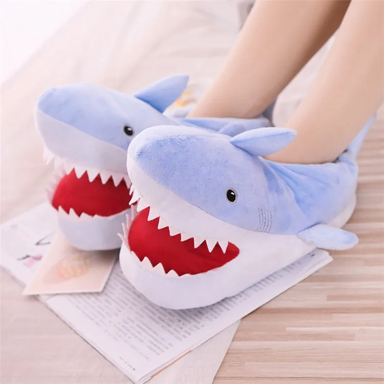 Plush Toy Cartoon Shark Slippers Thick Winter Warmth Cute Shark Head Home  Cotton Slippers - Buy Cotton Slippers,Home Slippers,Winter Slippers Product  on 