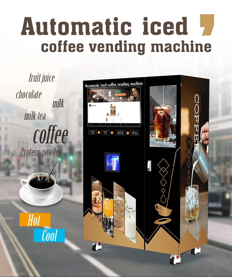 Ice Vending Machine Commercial Ice Cube Coffee Machine Coffee Liquid Dispenser Vending Machine China Factory