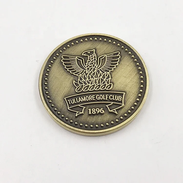 Antique Tin Finish Custom logo Handmade Golf Forged Ball Marker factory