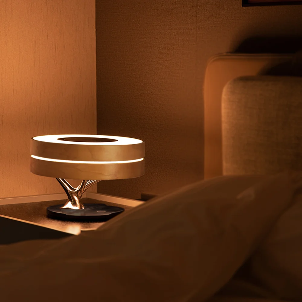 Music Desk Lamp Wireless Charging Smart Blue Tooth Speaker Night Light Bedroom Bedside Decoration Lamp for Bedroom