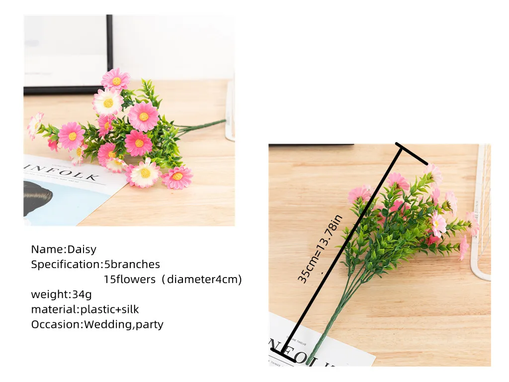 Hot Sale Artificial Daisy Flower Bouquet For Home Decoration Real Touch