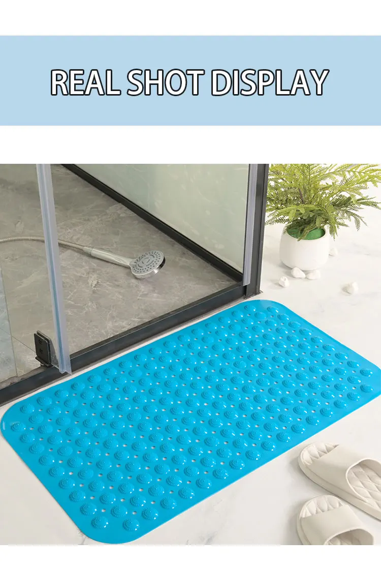  Bathroom Non-slip Mat Bath Anti-fall Toilet Shower Massage Foot Floor PVC Massage Bath Mat details