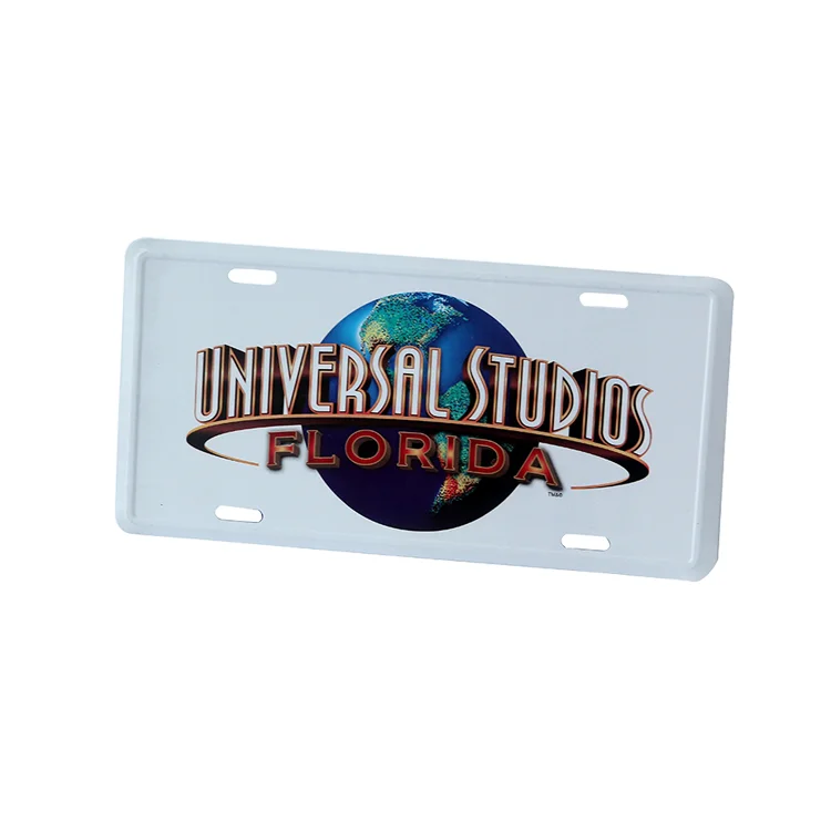 Custom Logo Printing Embossed Iron Aluminum Car Number Plate Number Plate with License Plate Frames