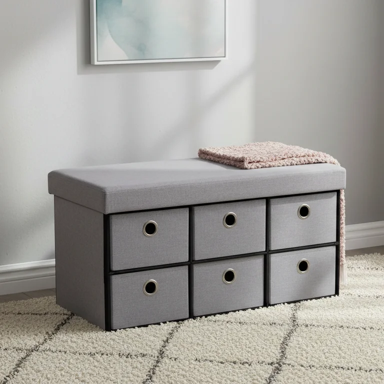 Customized Factory Wholesale New Storage Ottoman with Drawers Storage Ottoman Hot Long Bench with Drawers
