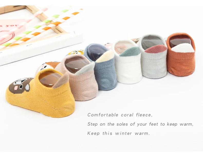 High Quality Cotton Knitted Antislip Walking Crawling Custom Logo Cute