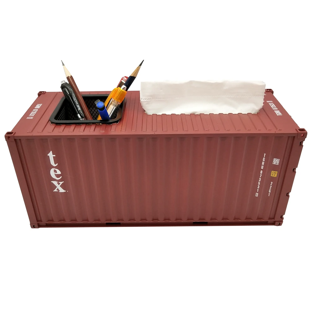 【A】30cm 1:20 Tex container model Pen holder shipping container scale model O.A.S ship model