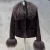 TD023 pelle scamosciata marrone