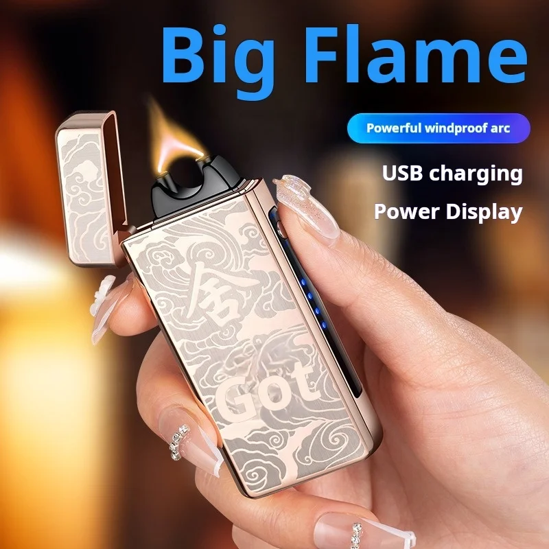 fancy cigarette lighter Wholesale Custom Other Personalized Expensive Fancy Plasma Electric  Cigarette Lighter Type C Powerful Electronic USB Lighters
