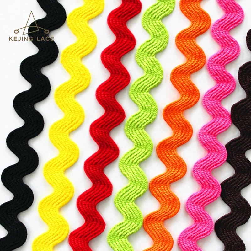Custom Widely Solid Ric Rac Trim Wholesale Colorful Zig Zag Ribbon Garment