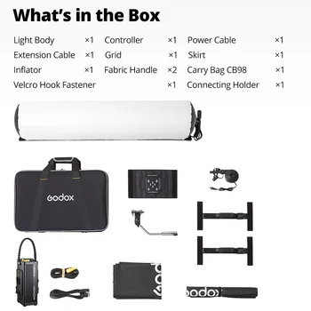 Godox AT200Bi KNOWLED  Air Column Lamp 2700K-8500K Adjustable Color Temperature Waterproof Outdoors LED Photographic Fill Light product image