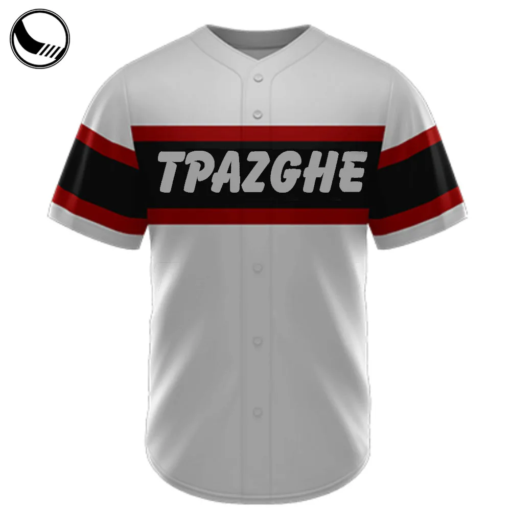 Plus Size Full Button Wholesale Sublimated Men's Baseball Shirt