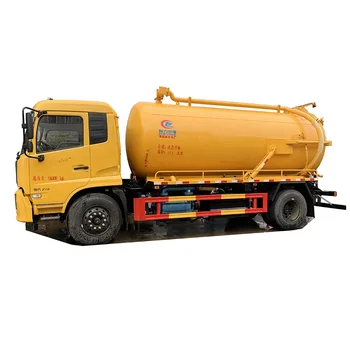 DFAC 12,000 Liters Street Suction Sewage Truck Sewer Cleaning Truck equipped with High performance suction pump