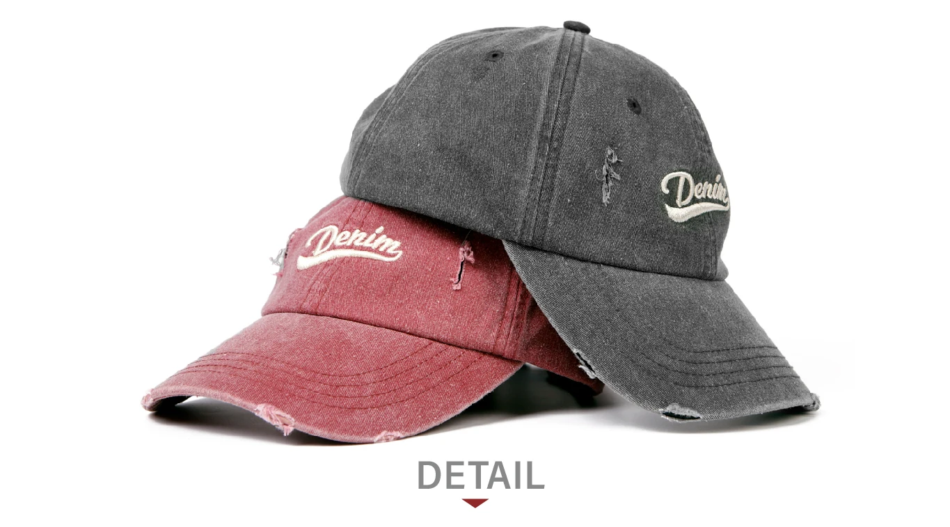 New Arrival Distressed Baseball Cap Custom Embroidery Logo Dad Hat