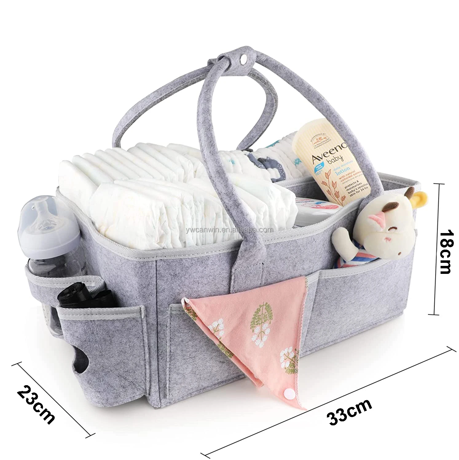 Baby Diaper Organiser, Felt Large Portable Diaper Bag, Organiser Basket,  Car Caddy Travel Organiser, Tote Bag Storage Basket - Temu