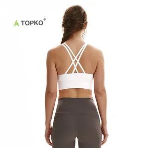 TOPKO Wholesale Gym Workout Women Yoga Wear Sport Hot Sex Yoga Bra Set