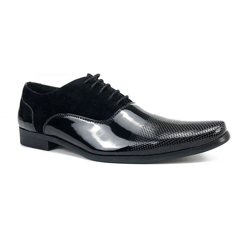 Low Top Lace Up Block Heel Brogues Pu 