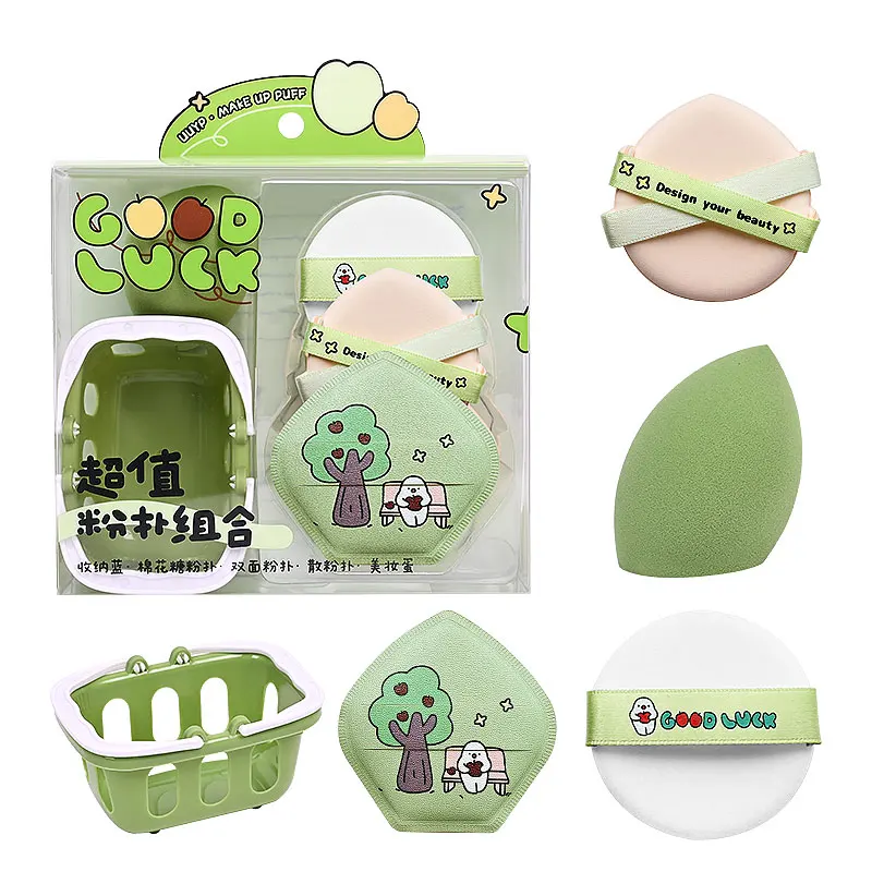 5Pcs Makeup Sponge Cosmetic Puffs Cute Facial Foundation Sponge Air Cushion Flocking Loose Powder Puff with Storage Box H6a2339adbc424cbfa1cd6c100623d1c6k