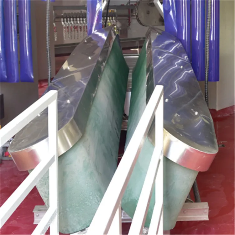 Automatic v-shaped conveyor belt sheep slaughtering line