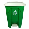 Green bucket with white lid