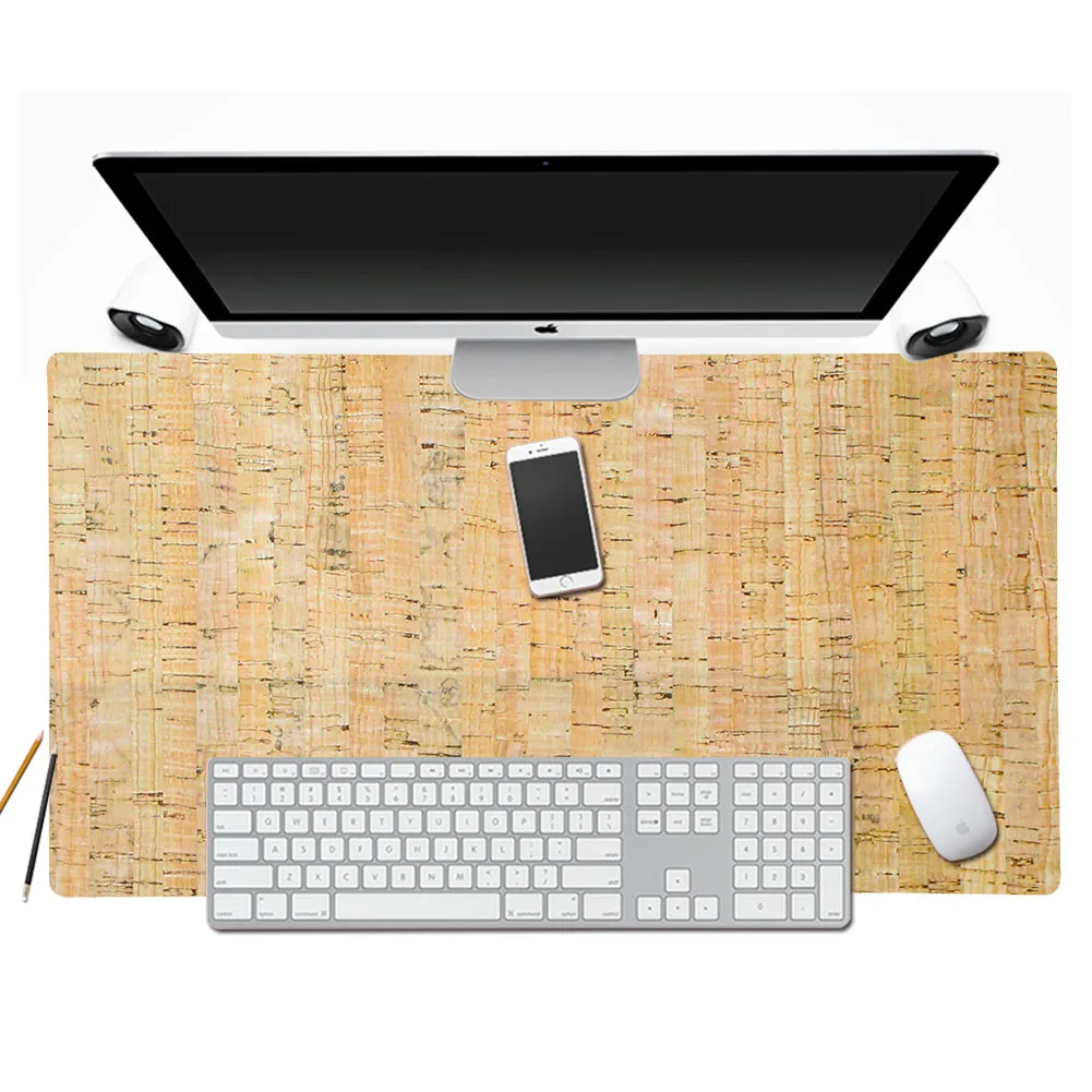 Custom Ecofriendly Cork Leather Gaming Mouse Pad Mat With Dualsided