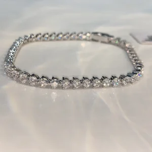 2-6mm Lab Diamond Tennis Bracelet - 18K White Gold 6.89g 16.5cm Unisex Luxury Chain