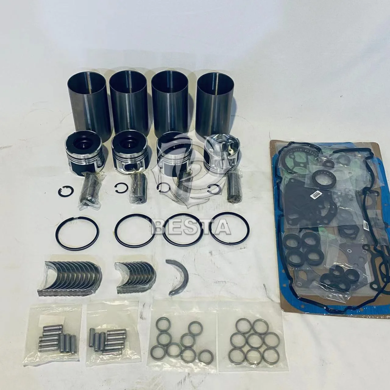 4D56U Engine Overhaul Rebuild Kit for Mitsubishi Engine Parts Fit Excavator Tractor Loader Construction Machinery