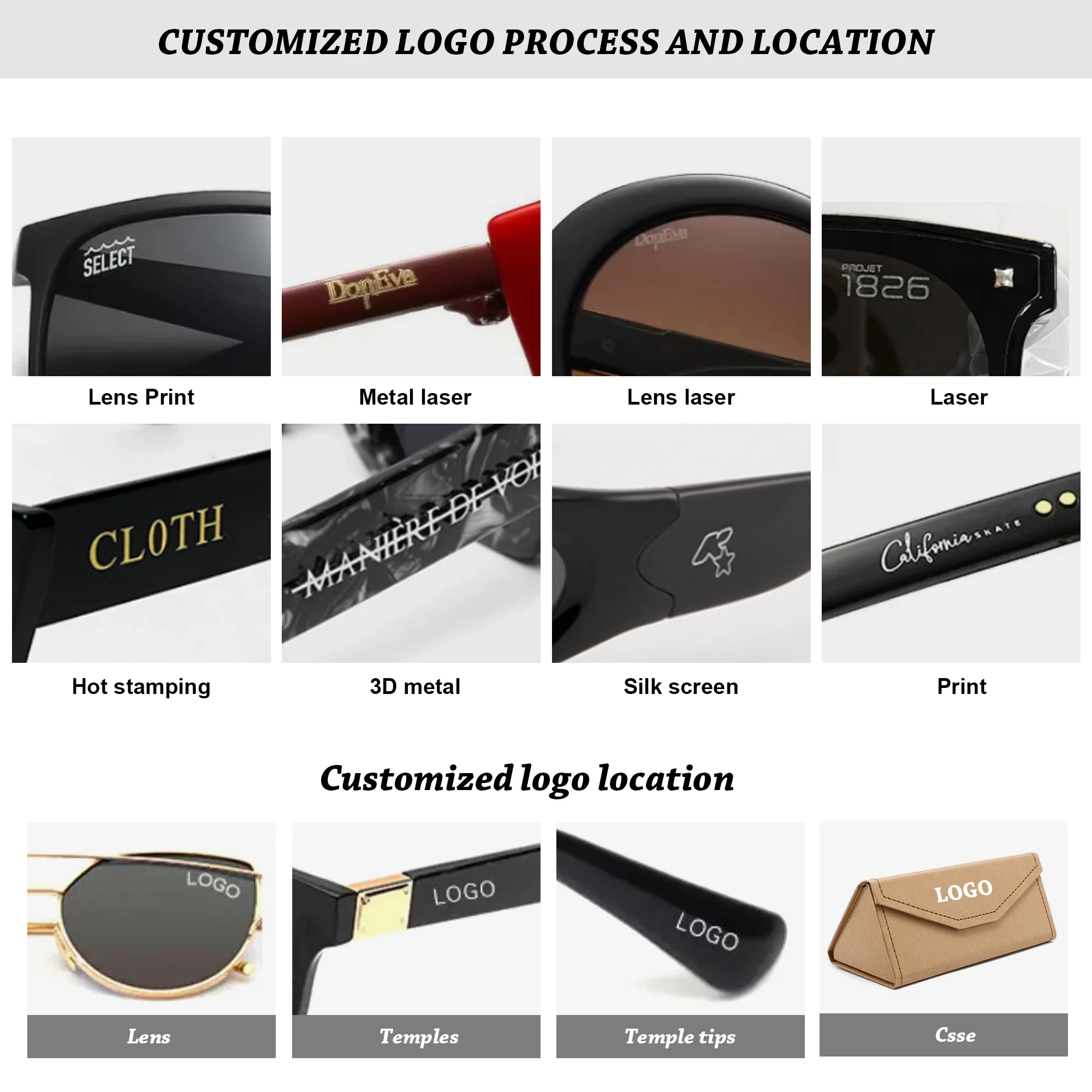 Wholesale custom logo personalized sunglasses men women plastic promotional custom logo shades customized sunglasses logo