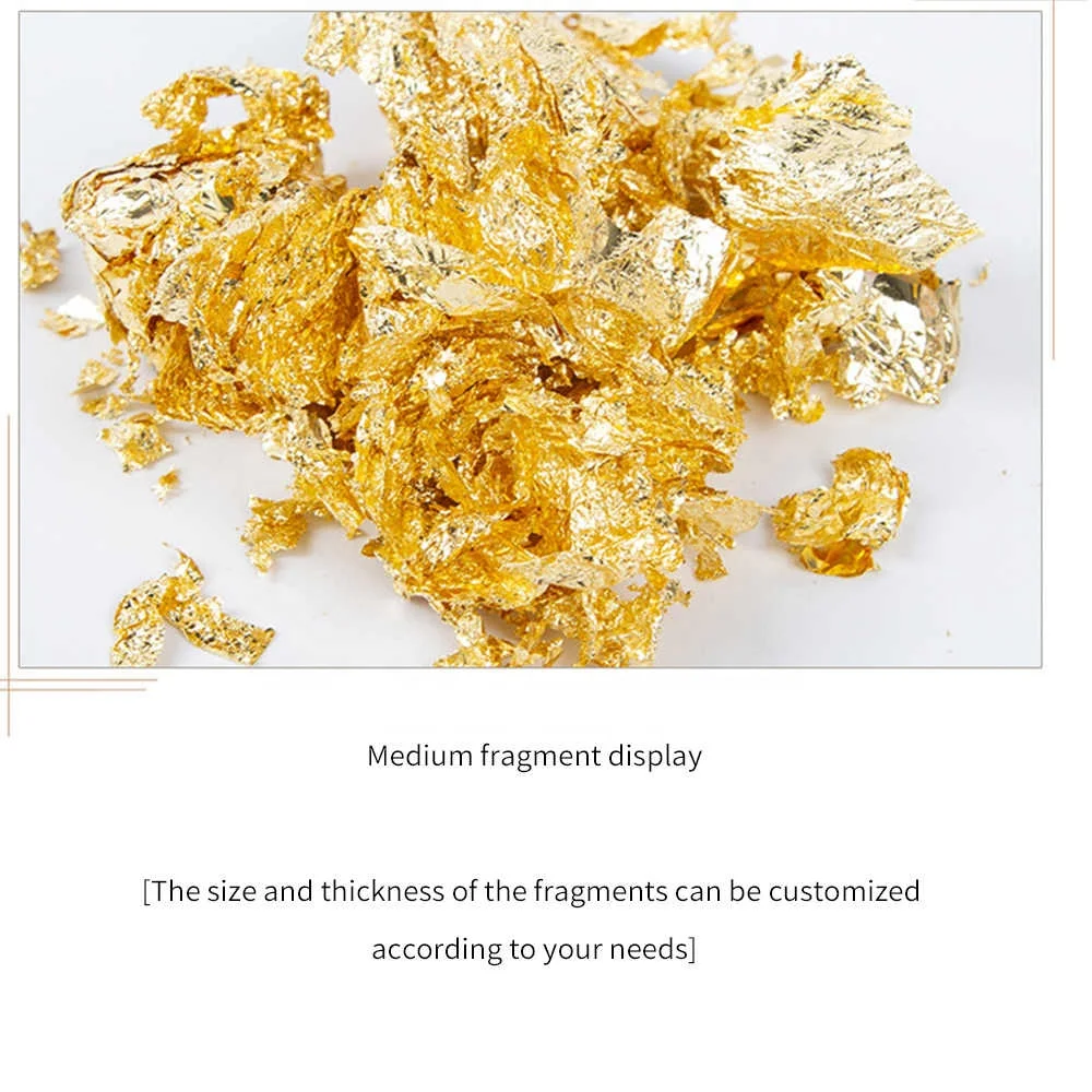 gold flakes gold foil sheets fragments