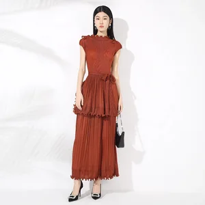 Wholesale Direct High Quality Women's Fashion Dress Design Stretchable Solid Color Splicing Dress Office Dresses for Ladies