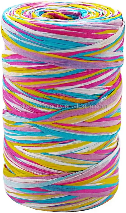 Okay Colored Raffia Ribbon 3/16 Inch By 328 Feet Matte Paper Craft ...