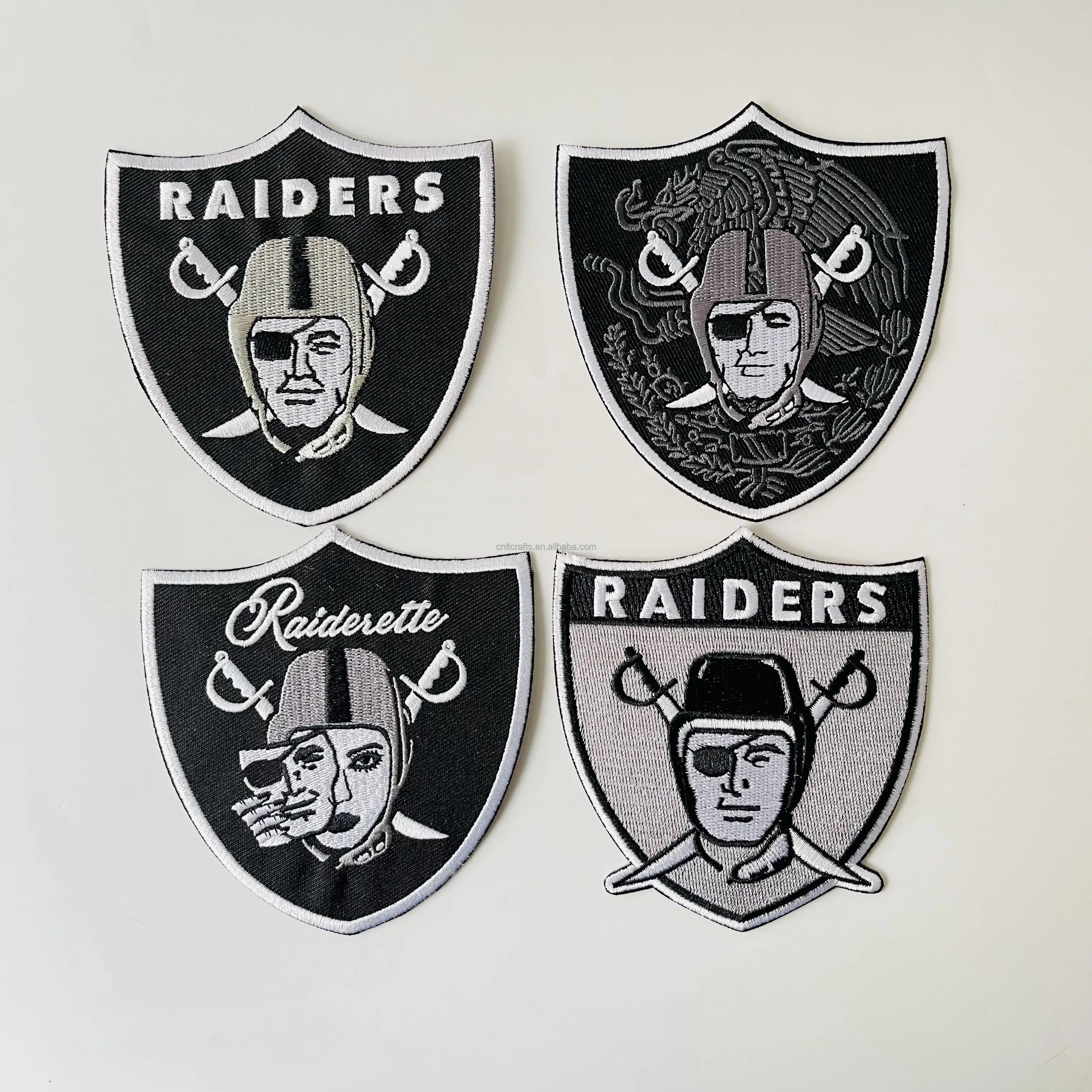 NFL RAIDERS/VADERS SHIELD LOGO IRON-ON PATCH -FREE SHIPPING!