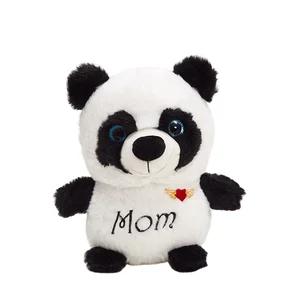 Custom Black and White Panda Pillow Bear Doll PP Cotton Filled Plush Toy