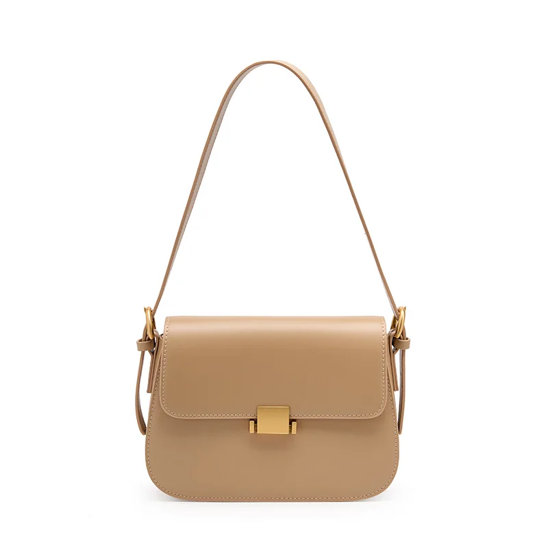 Factory Supply Wholesale Leather Crossbody Cross Body Lady Shoulder Underarm Bag for Women’s Leather Saddle Bags
