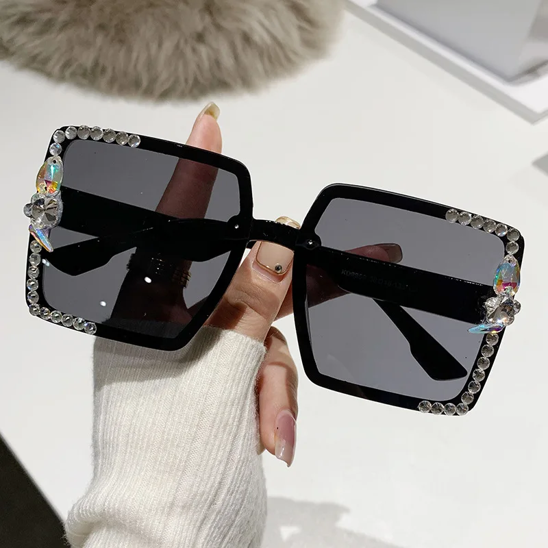 Occhiali Da Sole Donna 2022 Occhiali Da Sole Oversize Donna 2025 Con Strass – Lusso E Stile Vintage! Occhiali Da Sole Vintage Con Strass - Foto 6